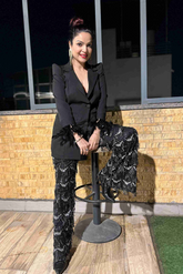 Blazer with Blingy Pants